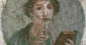 Portrait d'une jeune femme (dite Sappho) découverte à Pompéi