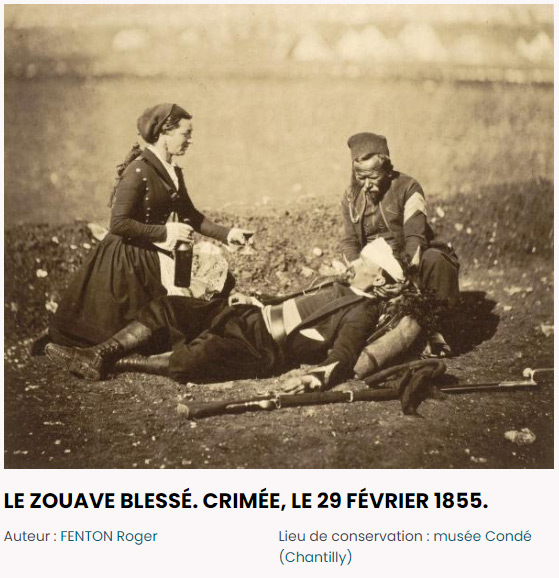 Le zouave blessé. Crimée, le 29 février 1855