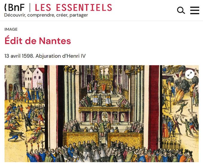 Dossier Edit de Nantes - Bnf Les Essentiels